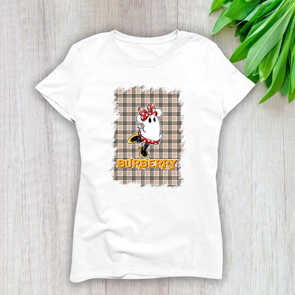 Mickey Minnie Ghost Burberry Lady T-Shirt Women BTN14665