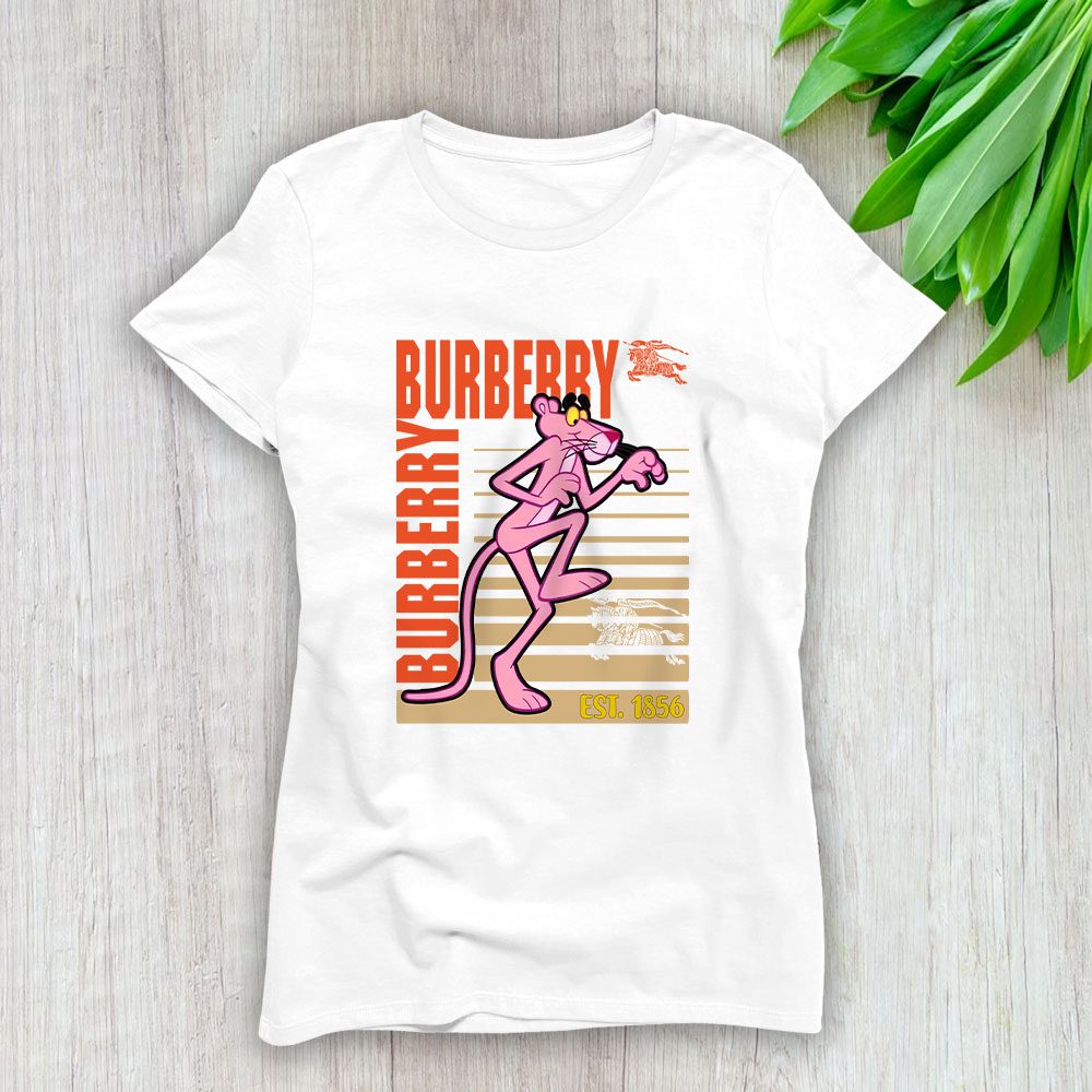 Pink Panther Lined Portrait Burberry Lady T-Shirt Women BTN15096