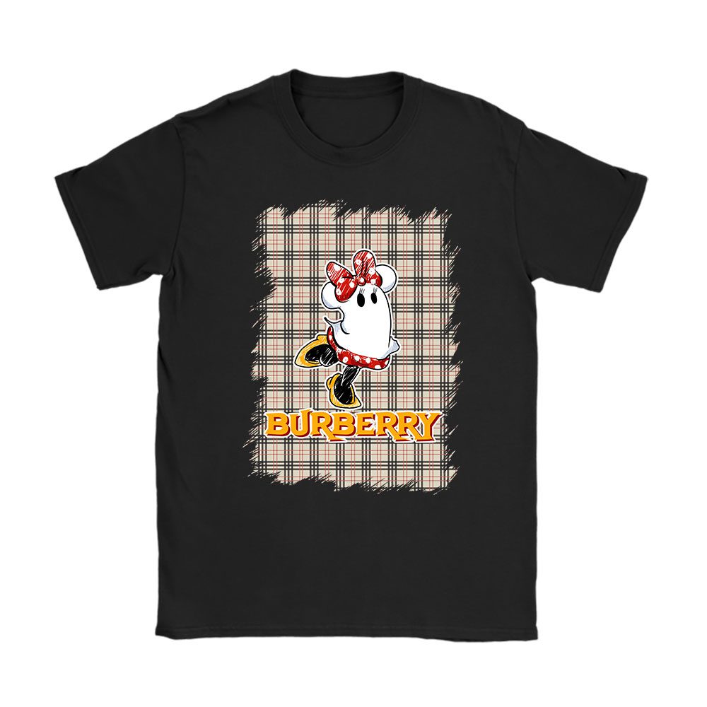 Mickey Minnie Ghost Burberry Unisex T-Shirt Cotton Tee BN14665