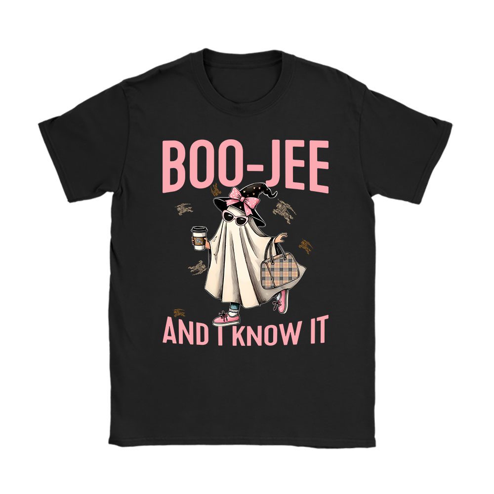 Coquette Boojee Ghost Halloween Burberry Unisex T-Shirt Cotton Tee BN14645
