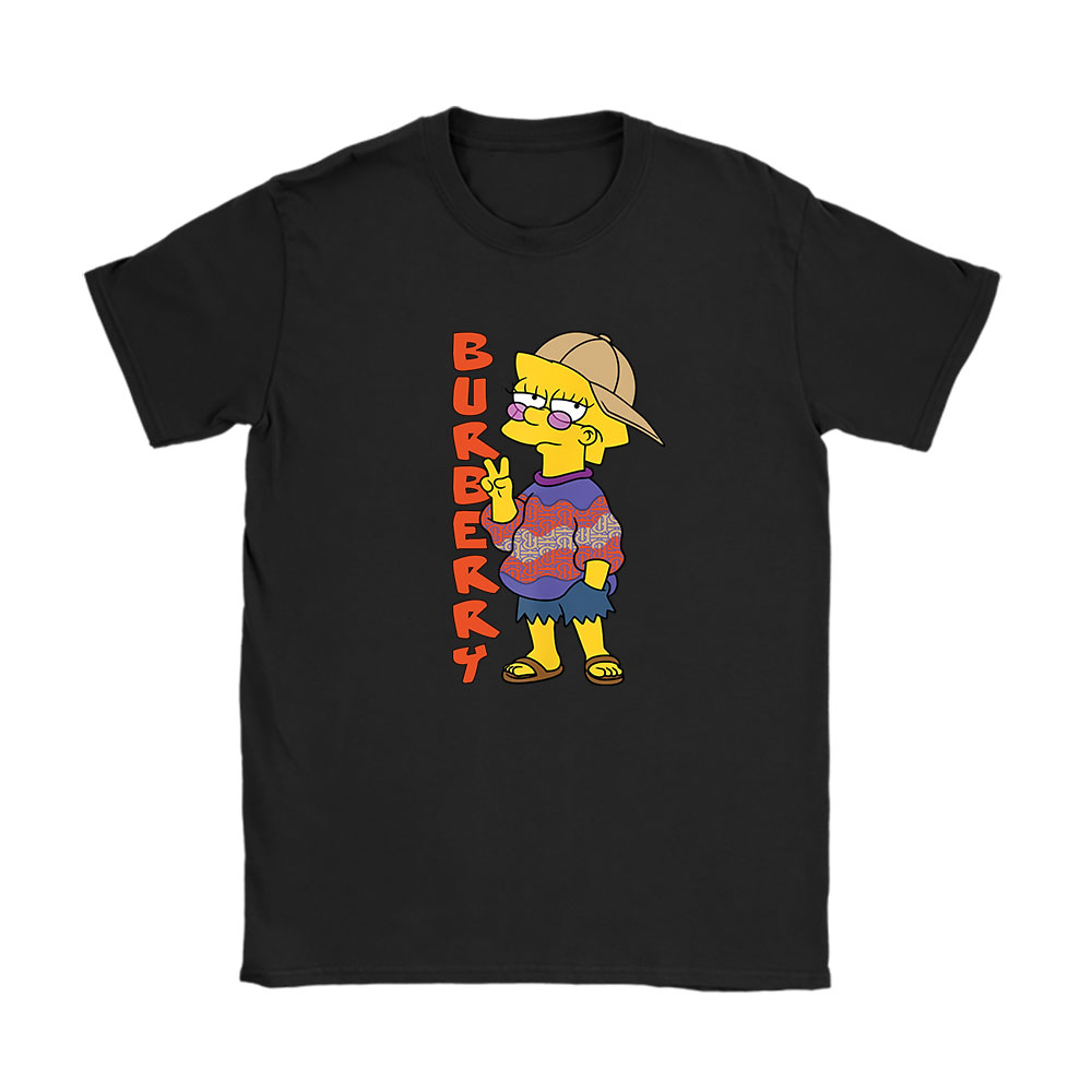 The Simpsons Lisa Simpson Burberry Unisex T-Shirt Cotton Tee BN14072