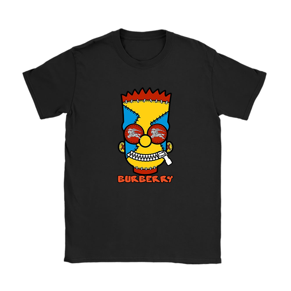 The Simpsons Bart Simpson Burberry Unisex T-Shirt Cotton Tee BN14064