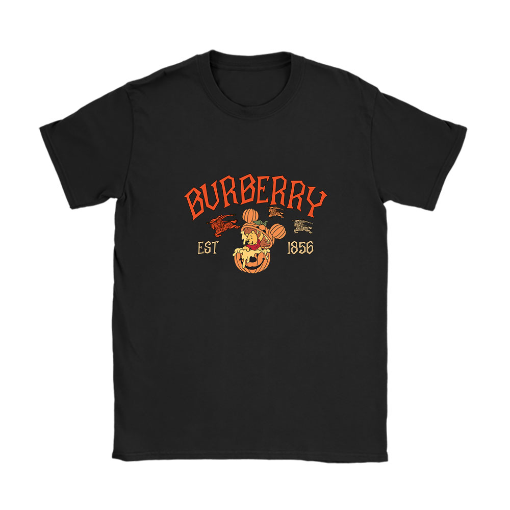 Retro Pooh Ghost Halloween Burberry Unisex T-Shirt Cotton Tee BN10114