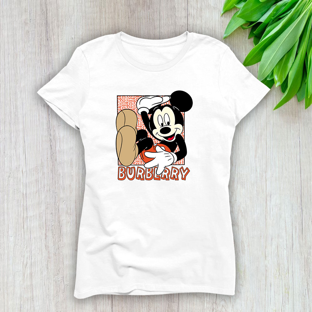 Mickey Mouse Burberry Lady T-Shirt Women BTN8236