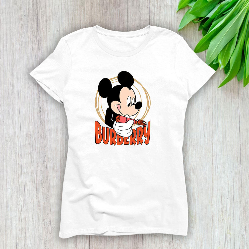 Mickey Mouse Burberry Lady T-Shirt Women BTN8232