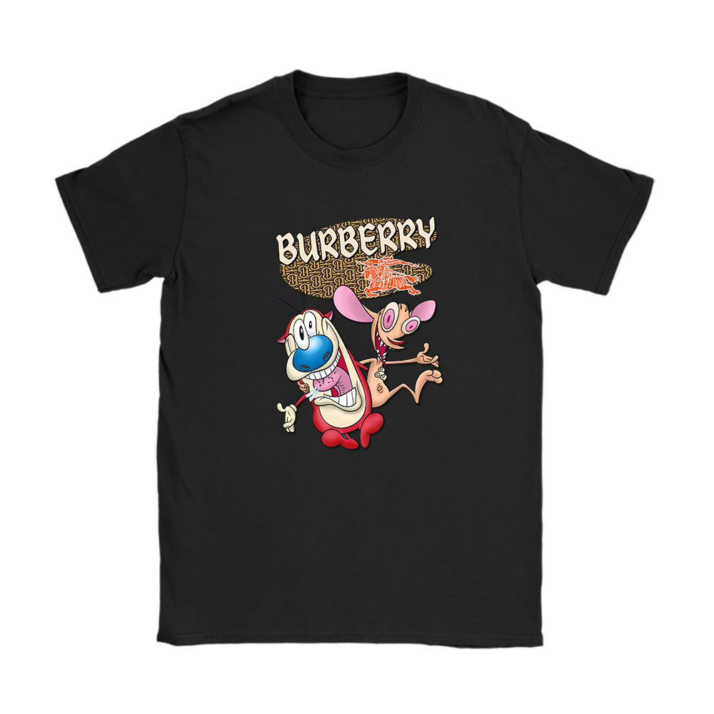 The Ren Stimpy Show Burberry Unisex T-Shirt Cotton Tee BN7429