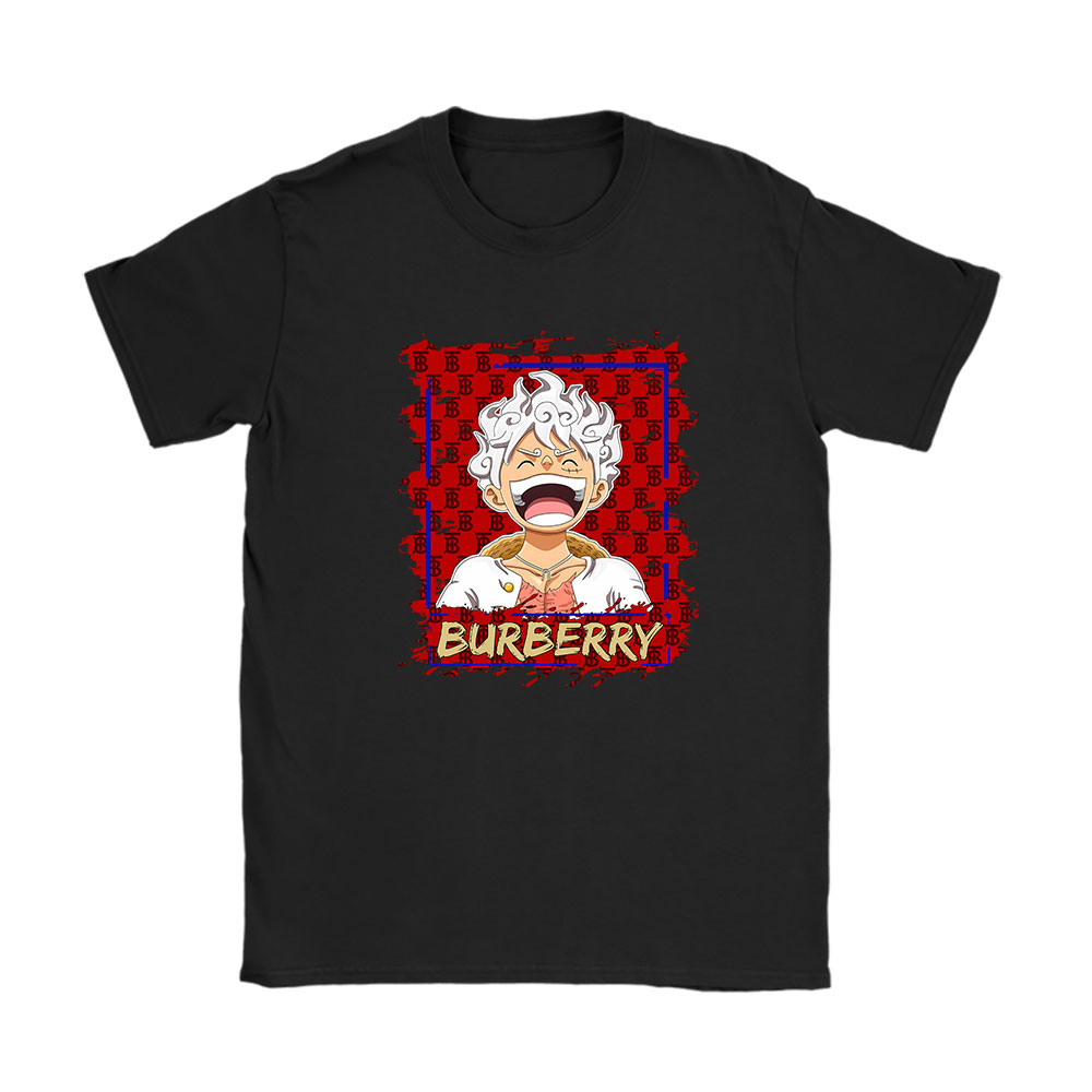 Monkey D Luffy Gear One Piece Burberry Brand Unisex T-Shirt Cotton Tee BN6554