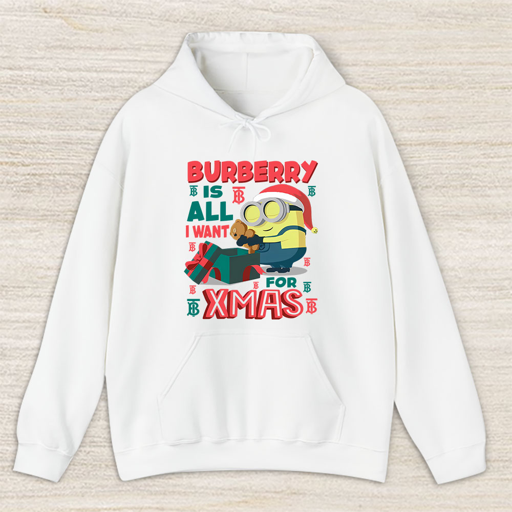 Minions Despicable Me Christmas Burberry Brand Unisex Hoodie TAH6317