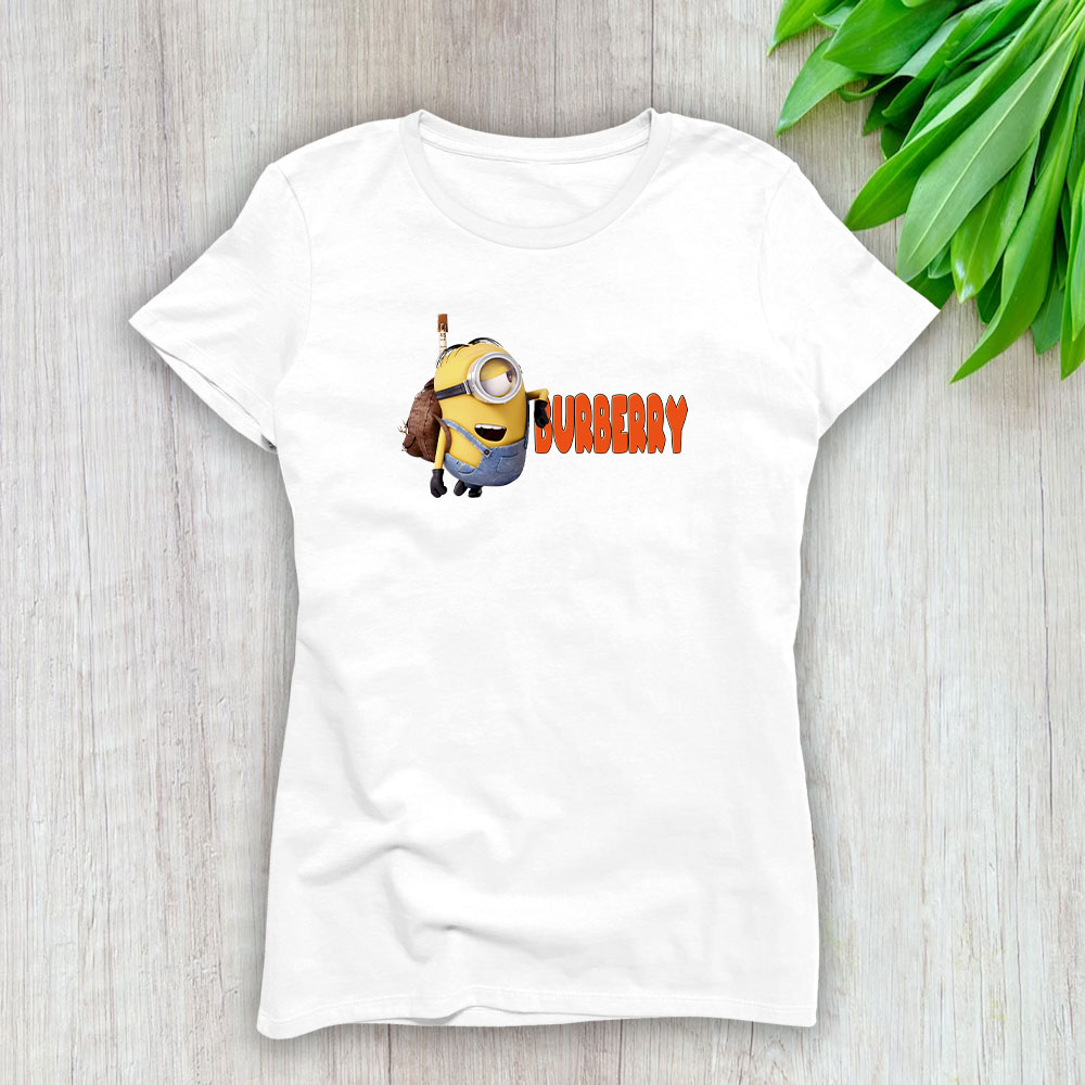 Minions Despicable Me Burberry Brand Lady T-Shirt Cotton Tee TLT6314