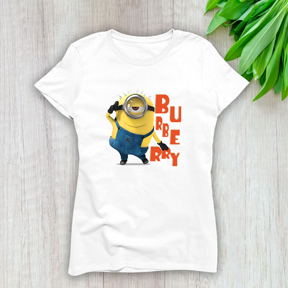 Minions Despicable Me Burberry Brand Lady T-Shirt Cotton Tee TLT6305