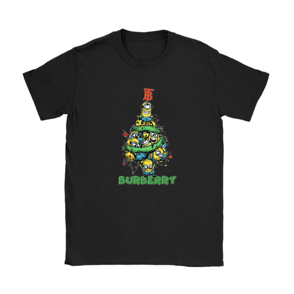 Minions Despicable Me Christmas Burberry Brand Unisex T-Shirt Cotton Tee BN6316