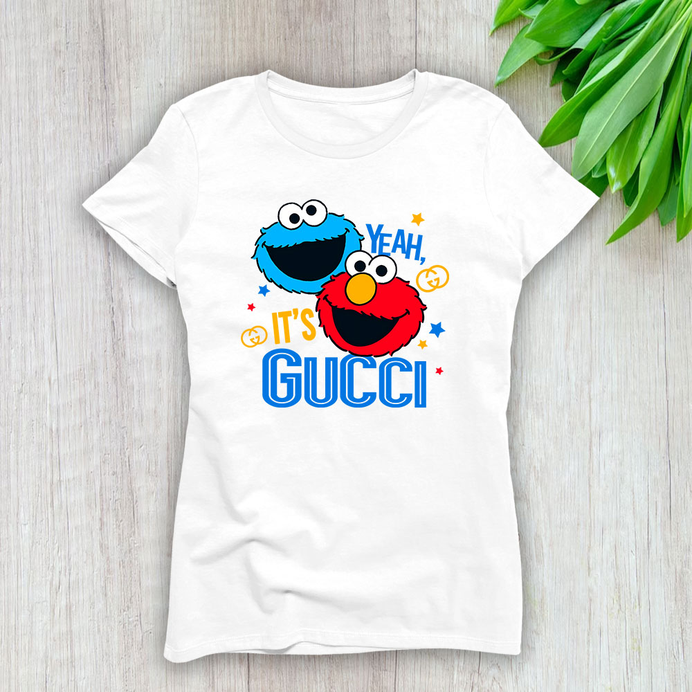 Cookie Monster Elmo Sesame Street Burberry Brand Lady Shirt Women Tee TLT5344