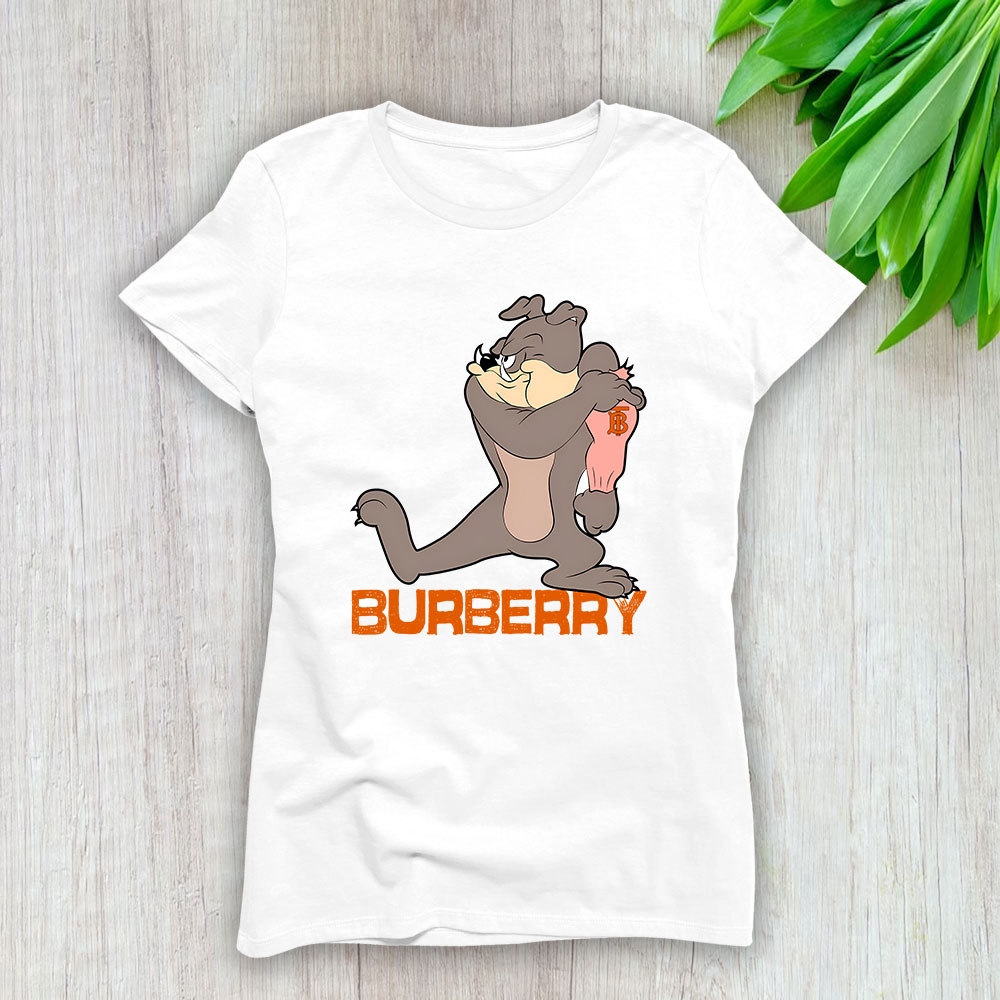 Spike Bulldog In Tom And Jerry Burberry Brand Lady Shirt Women Tee TLT5456