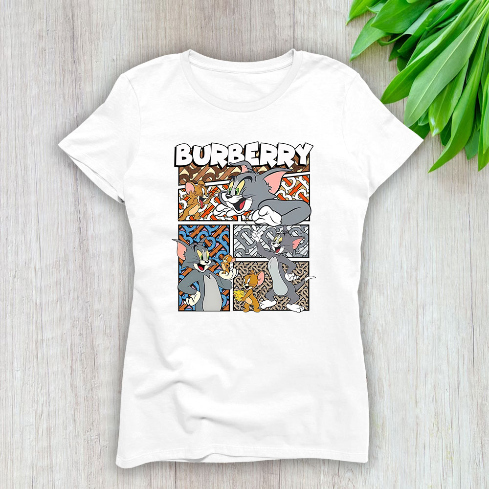 Tom And Jerry Burberry Brand Lady Shirt Women Tee TLT5462