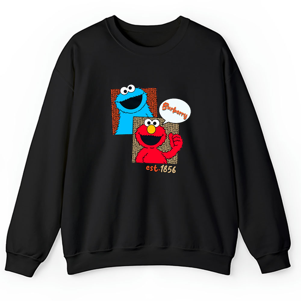 Cookie Monster Elmo Sesame Street Burberry Brand Unisex Sweatshirt BTN5453