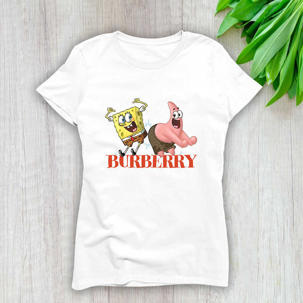 Spongebob Burberry Brand Lady T-Shirt Women TLT4017