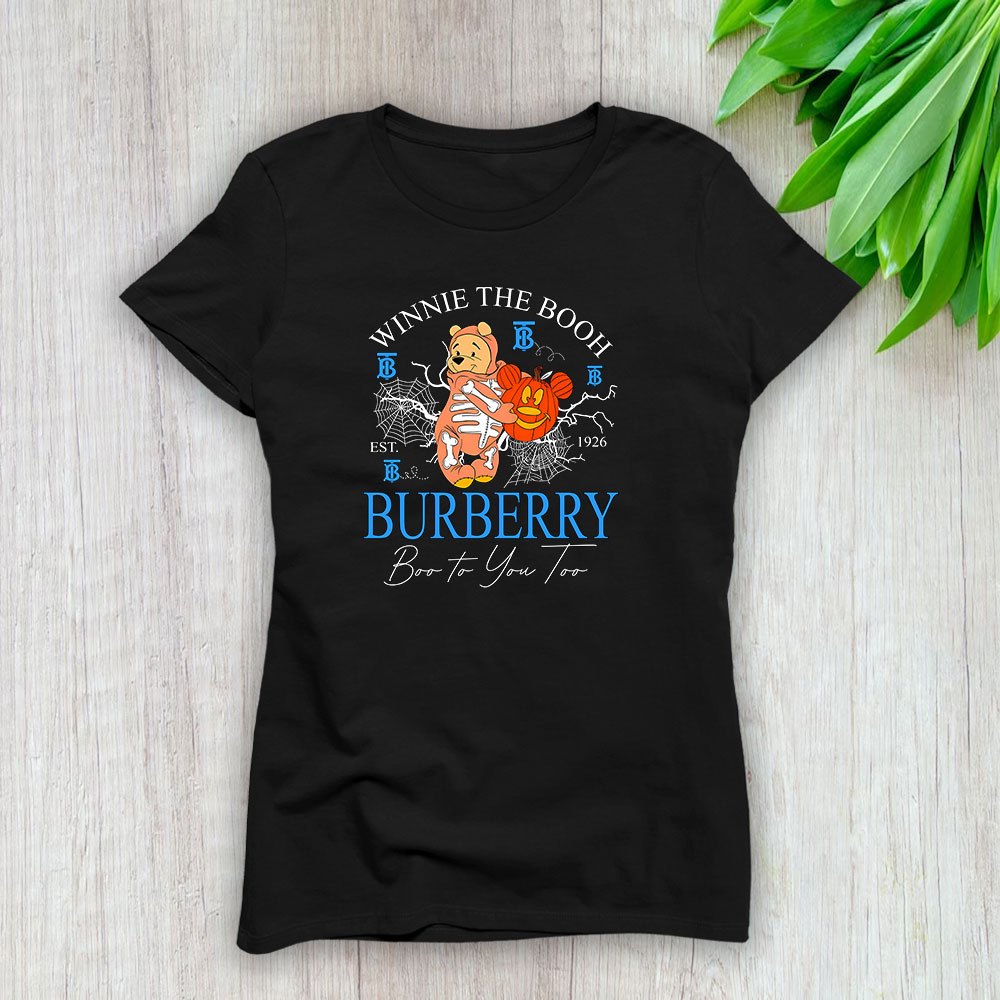Disney Retro Pooh Halloween Burberry Lady T-Shirt Women BTN10087