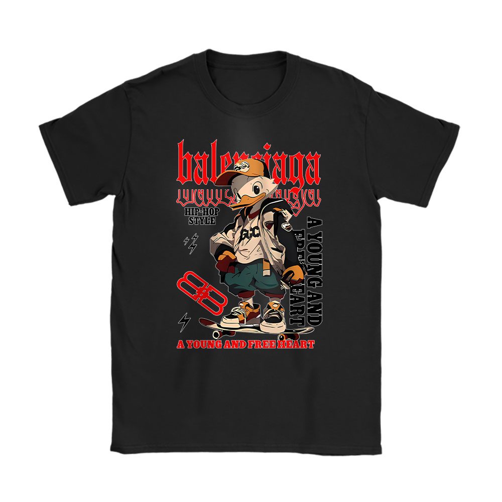 Donald Duck Free Heart Balenciaga Unisex T-Shirt Cotton Tee BN16972