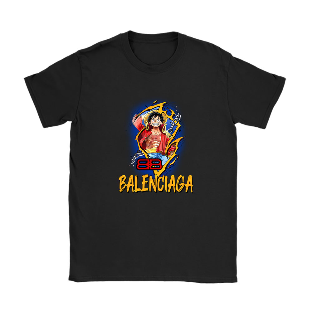 Monkey D Luffy One Piece Balenciaga Unisex T-Shirt Cotton Tee BN7044
