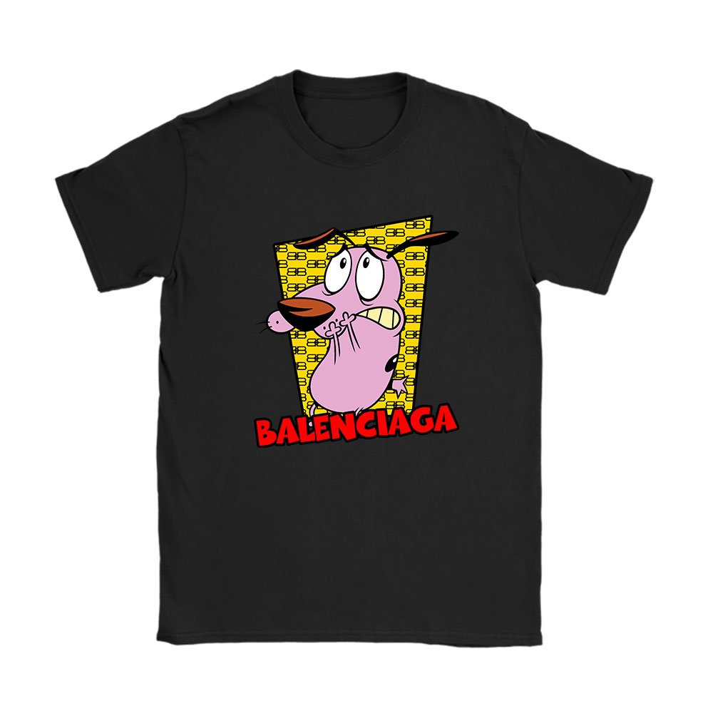 Courage The Cowardly Dog Balenciaga Unisex T-Shirt Cotton Tee BN7006