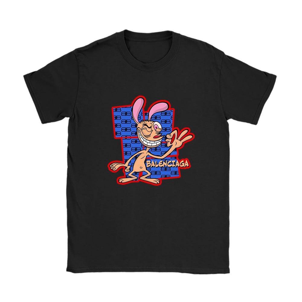 The Ren Stimpy Show Balenciaga Unisex T-Shirt Cotton Tee BN7428
