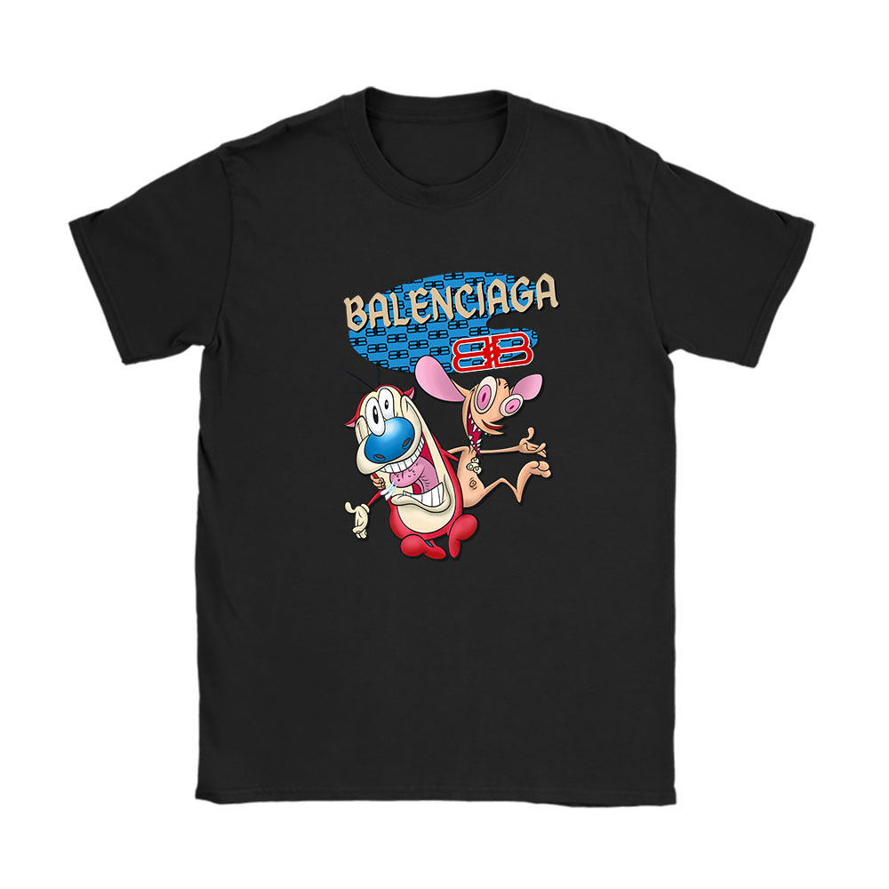 The Ren Stimpy Show Balenciaga Unisex T-Shirt Cotton Tee BN7430