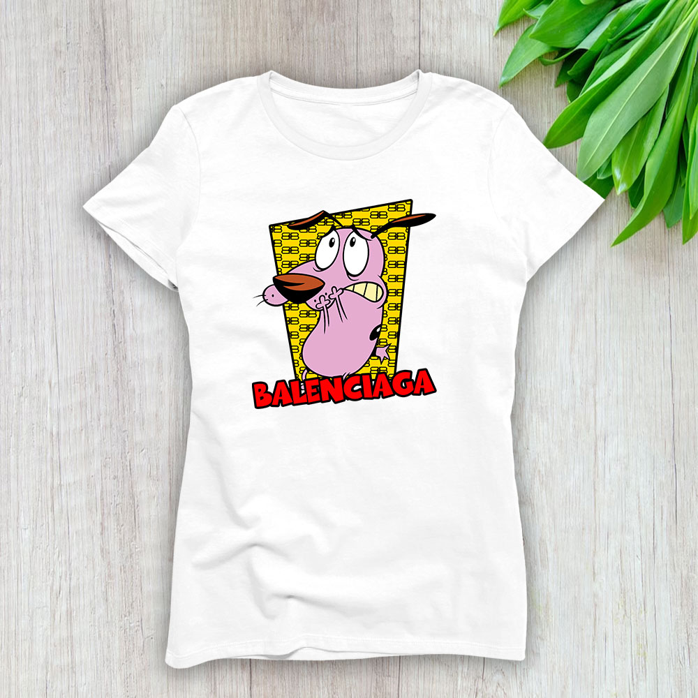 Courage The Cowardly Dog Balenciaga Lady T-Shirt Women BTN7006