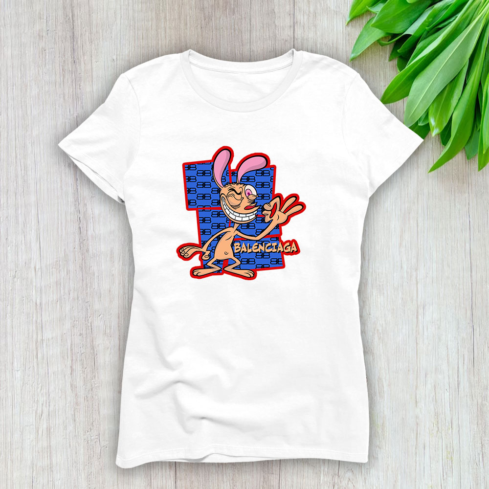 The Ren Stimpy Show Balenciaga Lady T-Shirt Women BTN7428