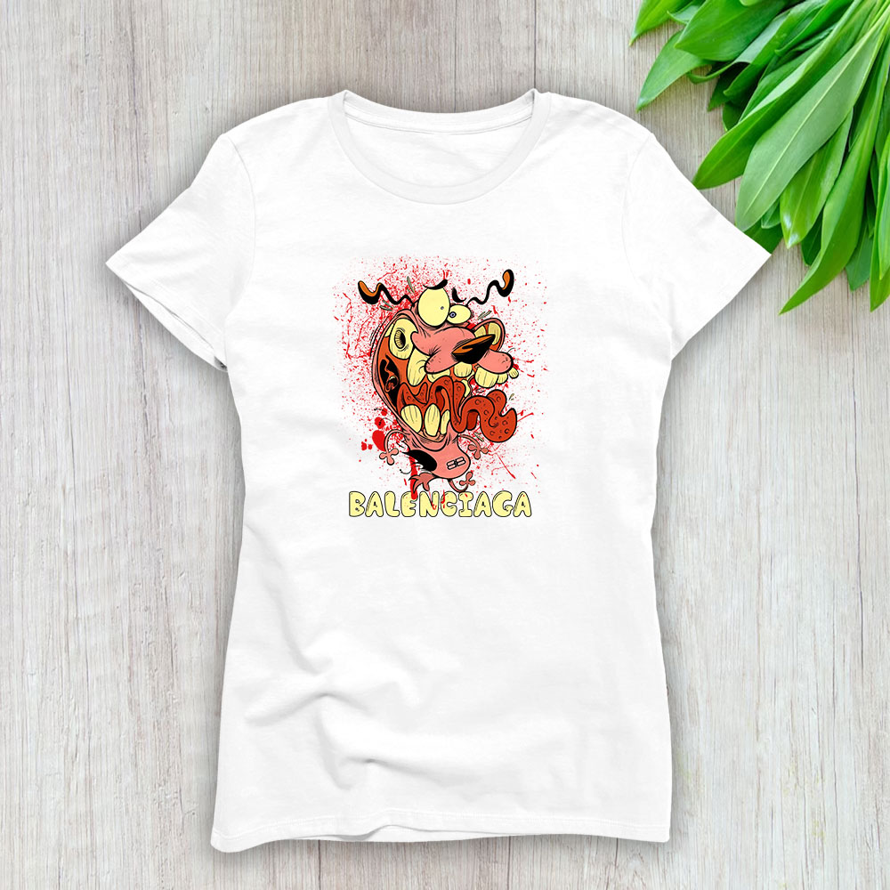 Courage The Cowardly Dog Balenciaga Lady T-Shirt Women BTN7002