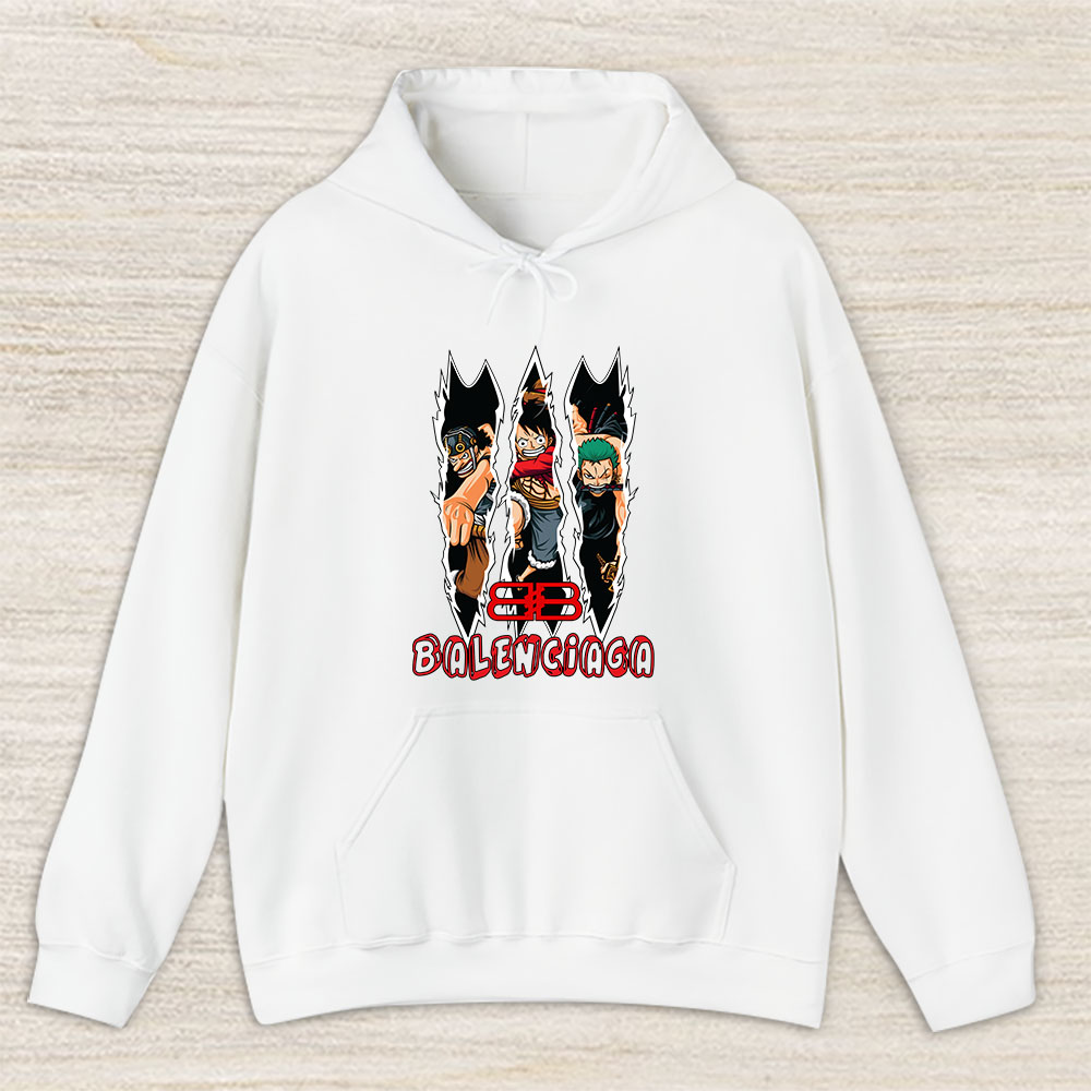 Monkey D Luffy Roronoa Zoro Usopp One Piece Balenciaga Brand Unisex Hoodie TAH6297