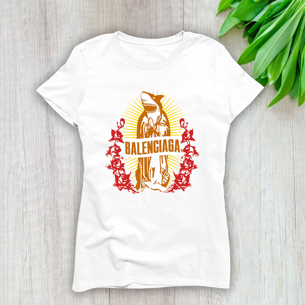 Cartoon Shark Balenciaga Brand Lady Shirt Women Tee TLT5358