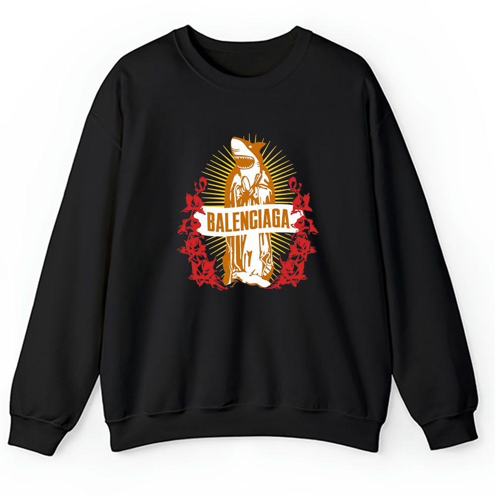 Cartoon Shark Balenciaga Brand Unisex Sweatshirt BTN5468