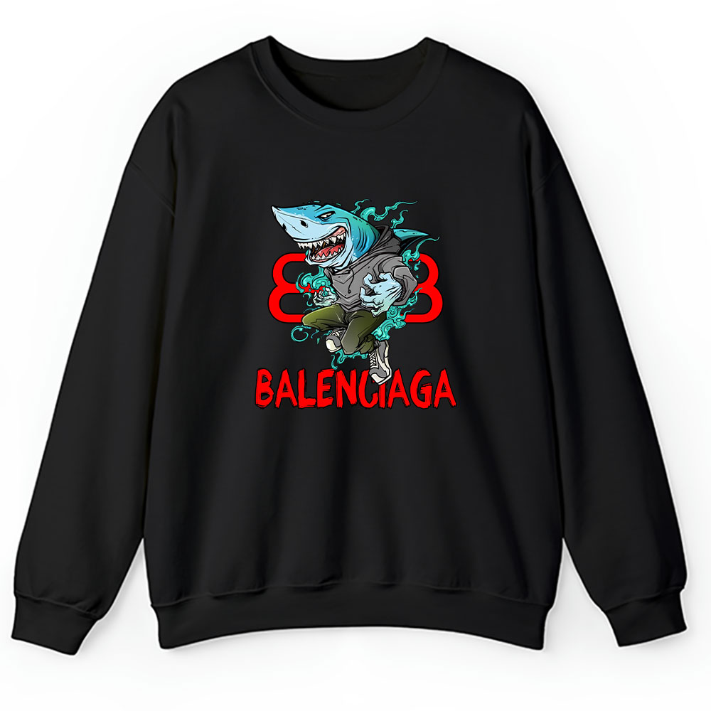 Cartoon Shark Balenciaga Brand Unisex Sweatshirt BTN5466