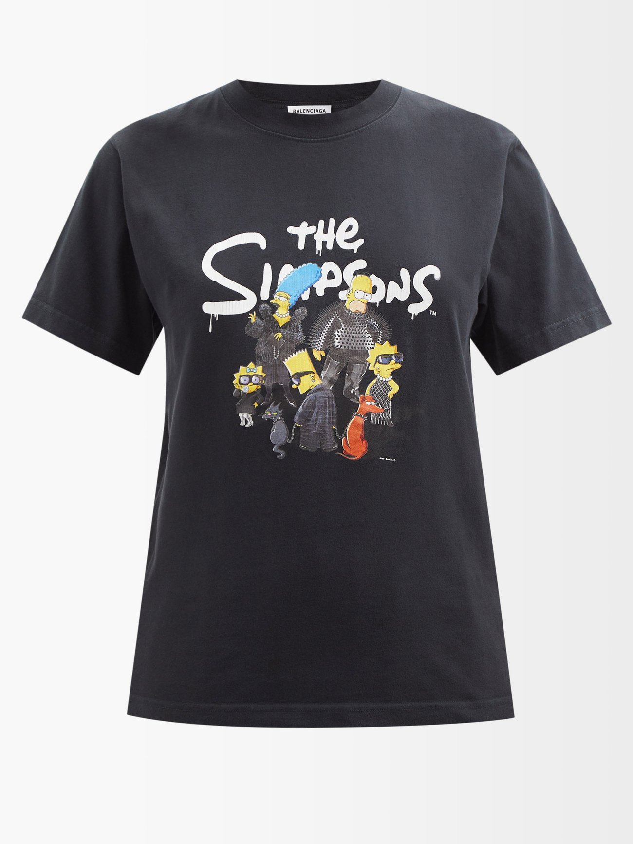 X The Simpsons Cotton-Jersey Balenciaga Tee Unisex T-Shirt FTS502