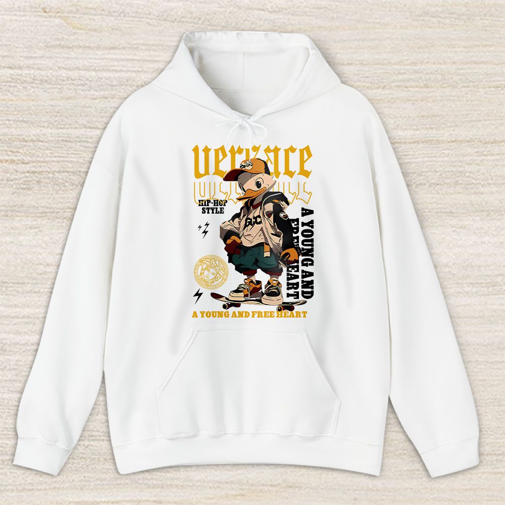 Donald Duck Free Heart Versace Unisex Hoodie TAH16979