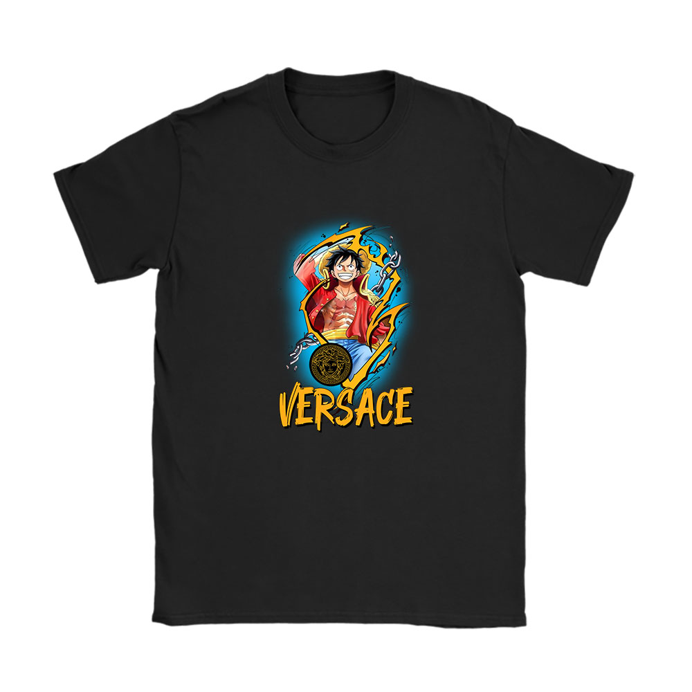 Monkey D Luffy One Piece Versace Unisex T-Shirt Cotton Tee BN7060