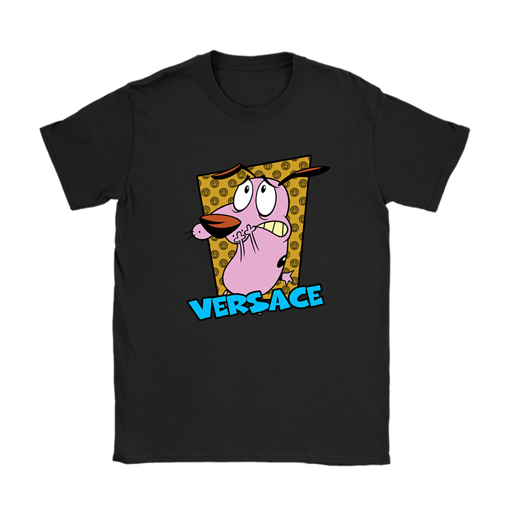 Courage The Cowardly Dog Versace Unisex T-Shirt Cotton Tee BN7029