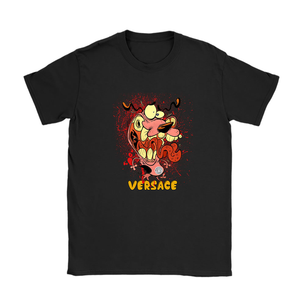 Courage The Cowardly Dog Versace Unisex T-Shirt Cotton Tee BN7027