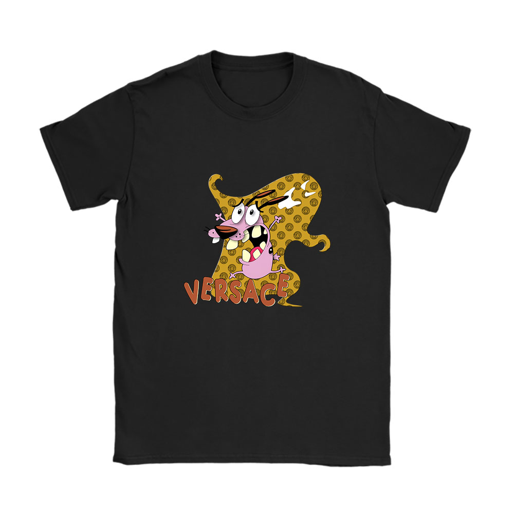 Courage The Cowardly Dog Versace Unisex T-Shirt Cotton Tee BN7028