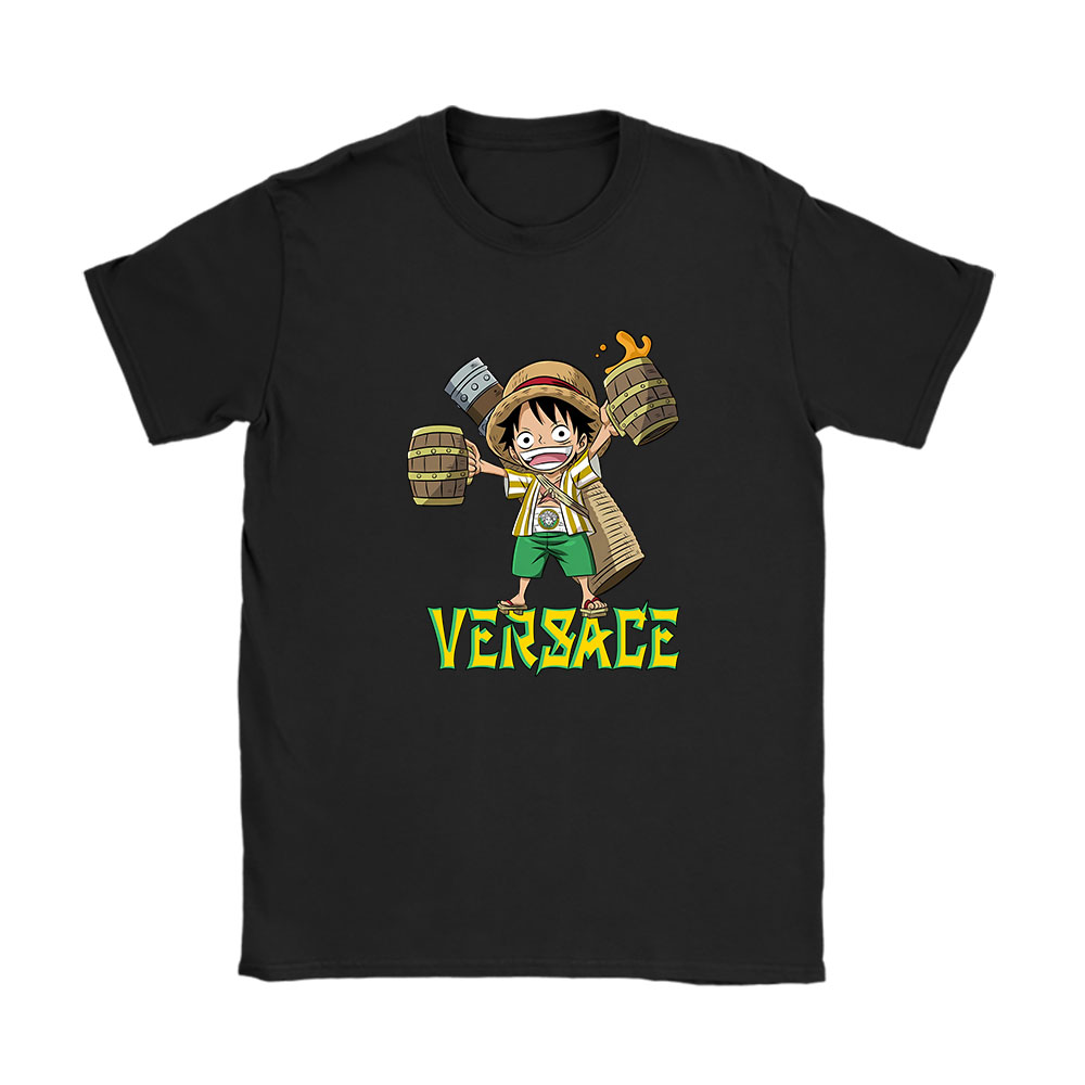 Monkey D Luffy One Piece Versace Unisex T-Shirt Cotton Tee BN7059