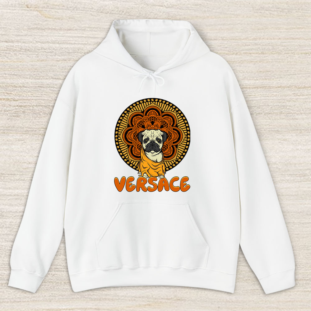 Cartoon Pug Dog Versace Brand Unisex Hoodie TAH6256