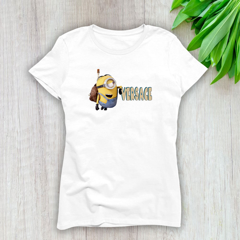 Minions Despicable Me Versace Brand Lady T-Shirt Cotton Tee TLT6373
