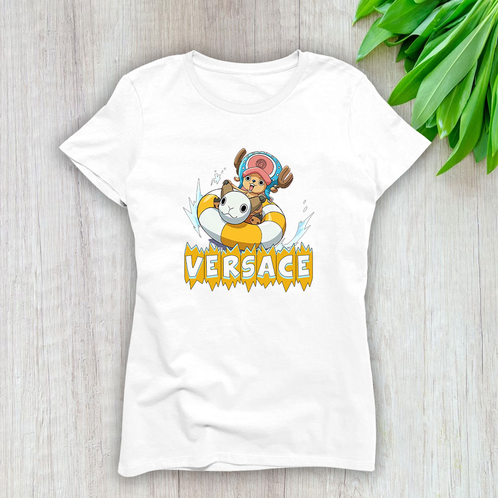 Chopperman Tony Tony Chopper One Piece Versace Brand Lady T-Shirt Cotton Tee TLT6281