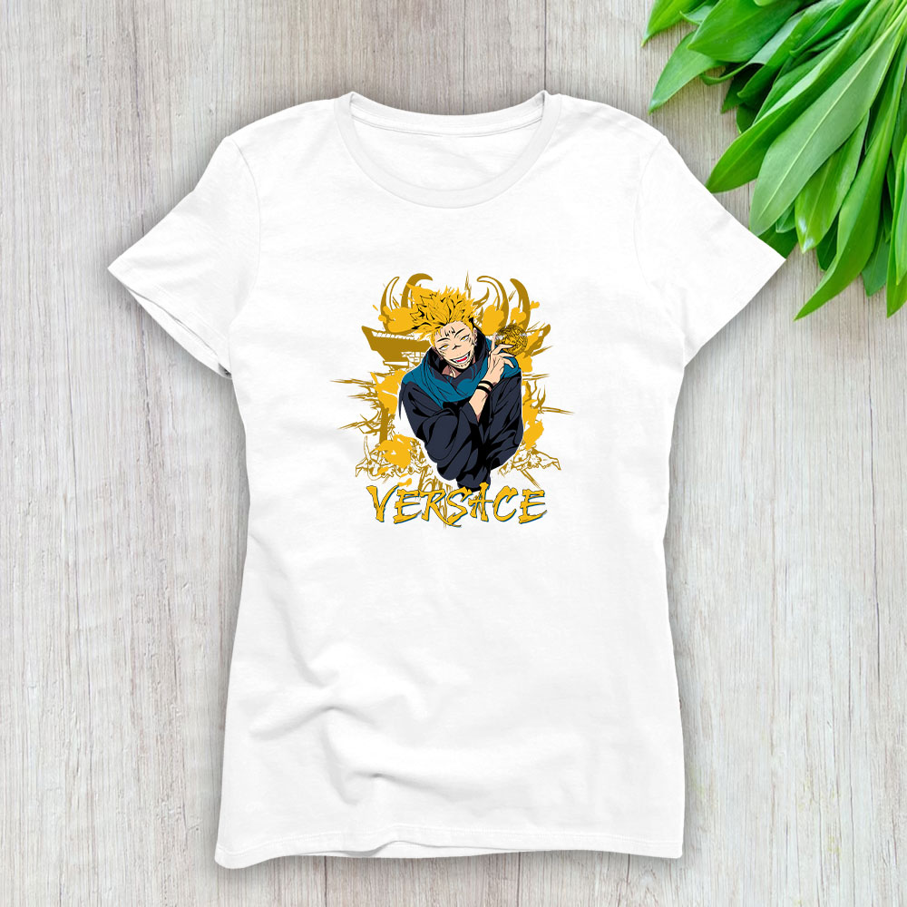 Monkey D Luffy Gear One Piece Versace Brand Lady T-Shirt Cotton Tee TLT6294