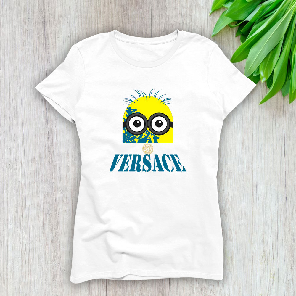 Minions Despicable Me Versace Brand Lady T-Shirt Cotton Tee TLT6368