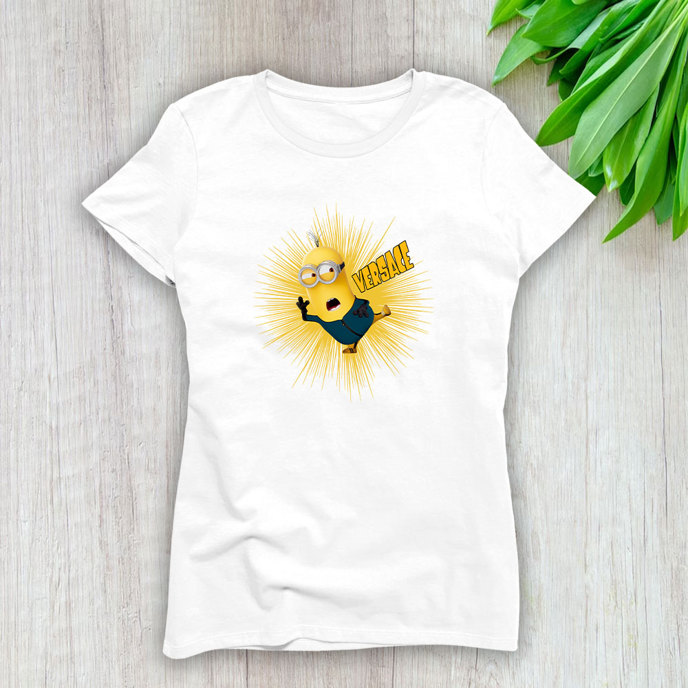 Minions Despicable Me Versace Brand Lady T-Shirt Cotton Tee TLT6372