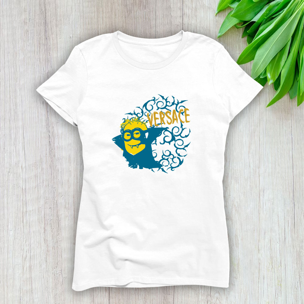 Minions Despicable Me Versace Brand Lady T-Shirt Cotton Tee TLT6371