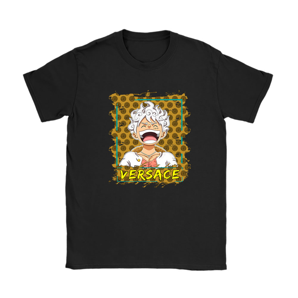 Monkey D Luffy Gear One Piece Versace Brand Unisex T-Shirt Cotton Tee BN6558