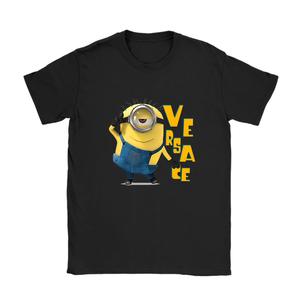 Minions Despicable Me Versace Brand Unisex T-Shirt Cotton Tee BN6369
