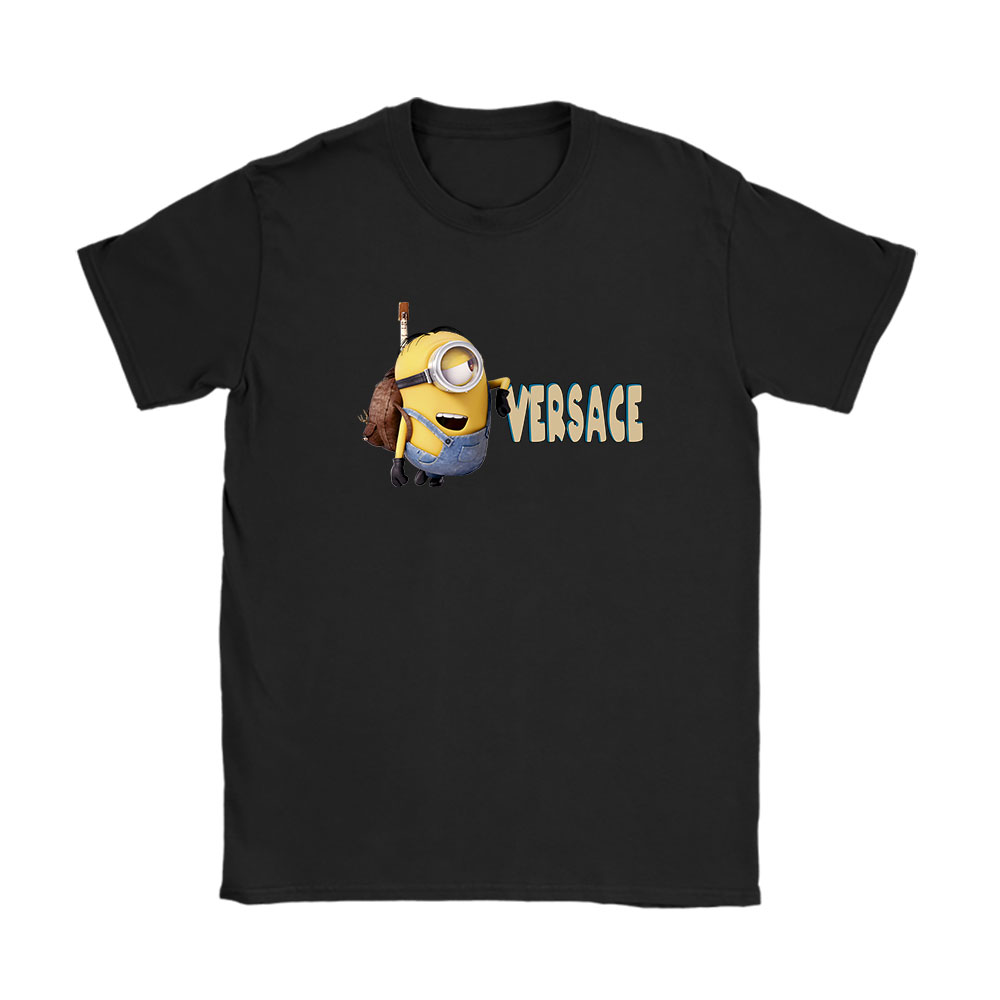 Minions Despicable Me Versace Brand Unisex T-Shirt Cotton Tee BN6373